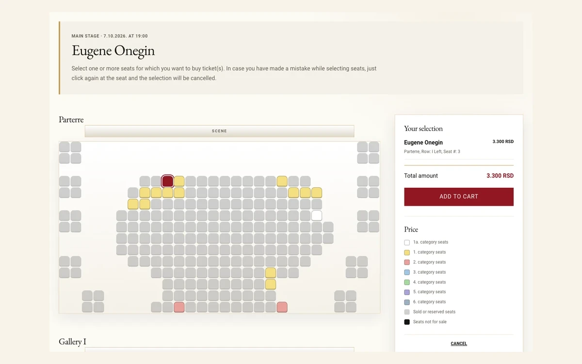 Select your seats